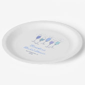 Assiettes En Carton Mariage Champagne Quelque Chose de Bleu (Angle)