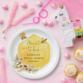 Assiettes En Carton Mariage Champêtre Abeille Fleurie Prévu Pour Être (Fête)