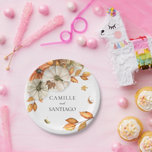 Assiettes En Carton Mariage champêtre de l'automne (Fête)