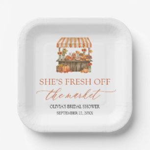 Assiettes En Carton Mariage Champêtre Orange Frais du Marché