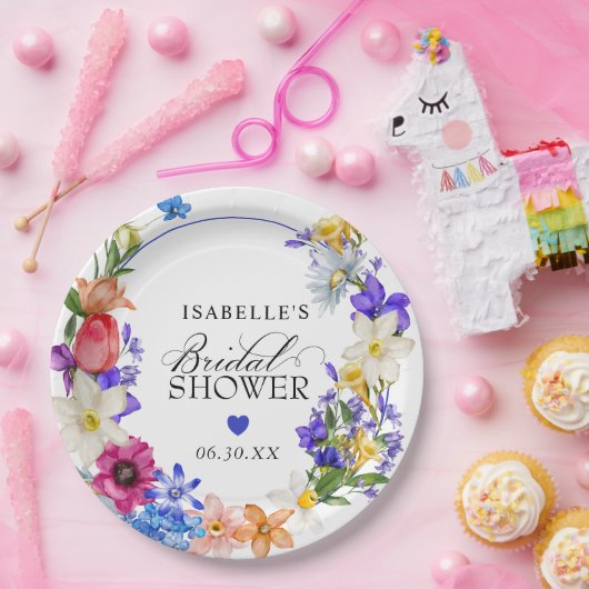 Assiettes En Carton Mariage champêtre Purple Blue Red (Fête)