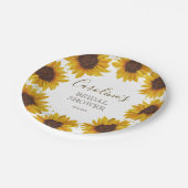 Assiettes En Carton Mariage champêtre Tournesol Shower Bohème Aquarell (Angle)