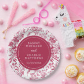 Assiettes En Carton Mariage chinois rose antique (Fête)