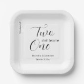 Assiettes En Carton Mariage chrétien minimaliste moderne tendance (Recto)