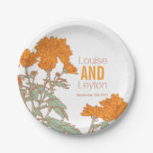 Assiettes En Carton Mariage chrysanthemum oranger fleur plaques person (Devant)