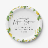 Assiettes En Carton Mariage Citron Citrus Moderne (Devant)