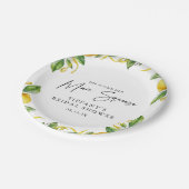 Assiettes En Carton Mariage Citron Citrus Moderne (Angle)