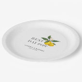 Assiettes En Carton Mariage Citrons Peints à la Main Avec Fleur (Angle)