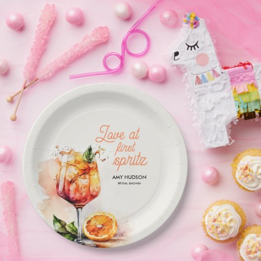 Assiettes En Carton Mariage coup de foudre au Spritz (Fête)