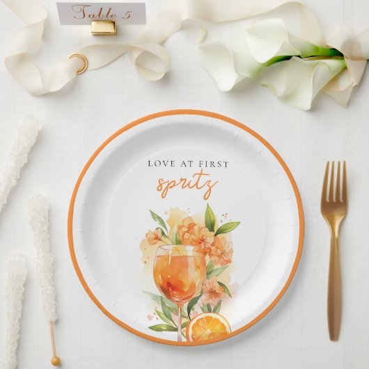 Assiettes En Carton Mariage coup de foudre Spritz Baby Shower (Mariage)
