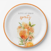 Assiettes En Carton Mariage coup de foudre Spritz Baby Shower (Devant)