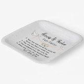 Assiettes En Carton Mariage Couple Fun Faits (Angulaire)