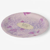 Assiettes En Carton Mariage damask Lin Lavande (Angle)