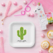 Assiettes En Carton Mariage d'amour du coeur jaune Cactus Fiesta (Fête)