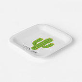 Assiettes En Carton Mariage d'amour du coeur jaune Cactus Fiesta (Angulaire)