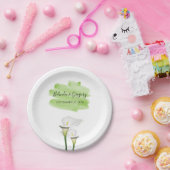 Assiettes En Carton Mariage d'aquarelle blanc Calla Lilies (Fête)