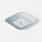 Assiettes En Carton Mariage d'aquarelle bleu (Angulaire)