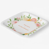 Assiettes En Carton Mariage d'aquarelle Citrus (Angulaire)