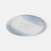 Assiettes En Carton Mariage d'aquarelle côtière Ebb Tide (Angle)