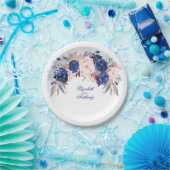 Assiettes En Carton Mariage d'aquarelle de la marine (Fête)