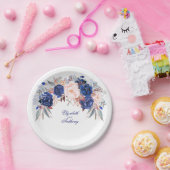 Assiettes En Carton Mariage d'aquarelle de la marine (Fête)