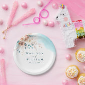 Assiettes En Carton Mariage d'aquarelle de plage (Fête)