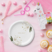 Assiettes En Carton Mariage d'aquarelle florale (Fête)