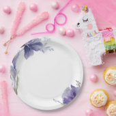 Assiettes En Carton Mariage d'aquarelle Iris violet (Fête)