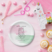 Assiettes En Carton Mariage d'aquarelle King Protea (Fête)