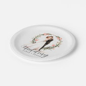 Assiettes En Carton mariage d'aquarelle mariée et mariée (Angle)