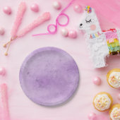 Assiettes En Carton Mariage d'aquarelle pourpre (Fête)