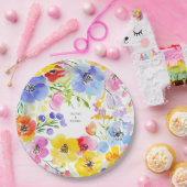 Assiettes En Carton Mariage d'aquarelle ressort (Fête)