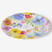 Assiettes En Carton Mariage d'aquarelle ressort (Angle)