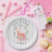 Assiettes En Carton Mariage d'aquarelle Russe Reindeer Boho (Fête)