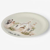 Assiettes En Carton Mariage d'aquarelle White Church (Angle)