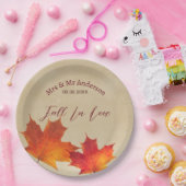 Assiettes En Carton Mariage d'automne feuilles de tomber Orange rustiq (Fête)