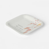 Assiettes En Carton Mariage de automne d'aquarelle de baies d'herbes c (Angulaire)