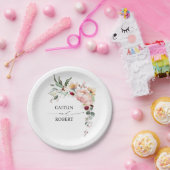 Assiettes En Carton Mariage de automne de fleurs rustiques (Fête)