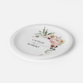Assiettes En Carton Mariage de automne de fleurs rustiques (Angle)