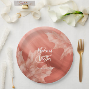 Assiettes En Carton mariage de automne feuille de terre cuite