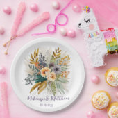 Assiettes En Carton Mariage de automne Russe Purple Gold Peony (Fête)