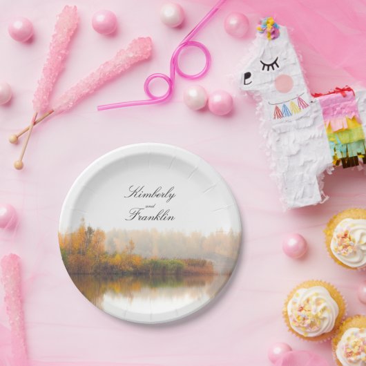 Assiettes En Carton Mariage de automne rustique (Fête)