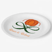 Assiettes En Carton Mariage de automne rustique Citrouille Abstrait Co (Angle)