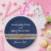 Assiettes En Carton Mariage de automne rustique de toile de jute de (Fête)