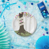 Assiettes En Carton Mariage de bois coloré (Fête)