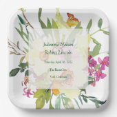 Assiettes En Carton Mariage de bouquet jonquille de printemps (Recto)