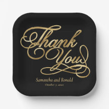 Mariage de calligraphie Merci noir et or