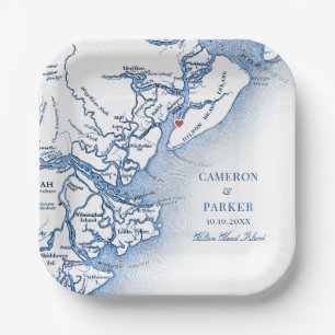 Assiettes En Carton Mariage de carte Hilton Head Island
