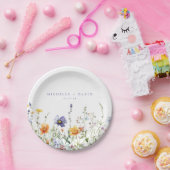 Assiettes En Carton Mariage de champ fleur sauvage (Fête)