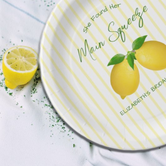 Assiettes En Carton Mariage de citron Main Squeeze